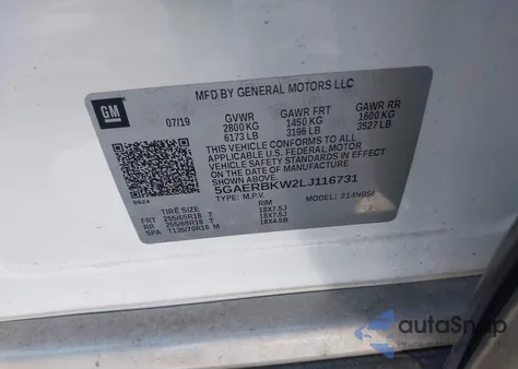 2020 Buick Enclave Fwd Essence from USA, damaged, VIN 5GAERBKW2LJ116731